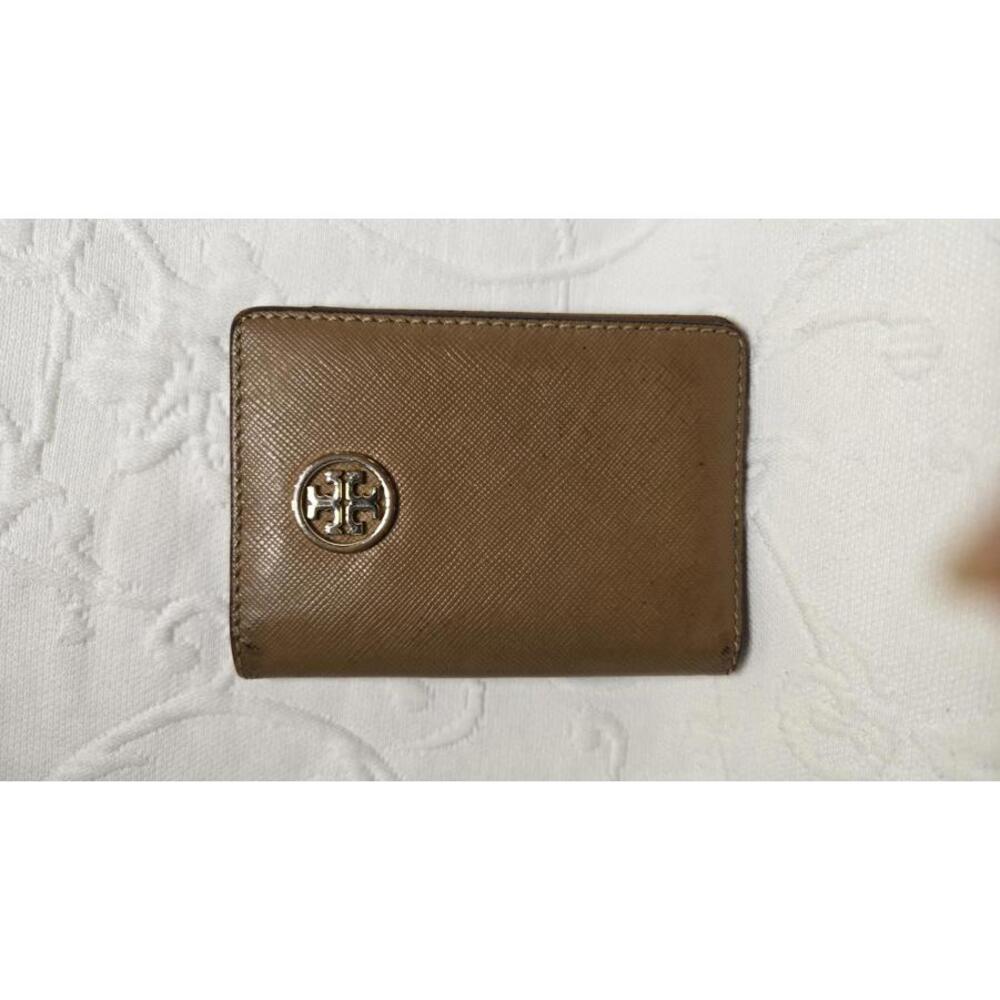 Tory Burch Brown Leather Bifold ID Wallet
